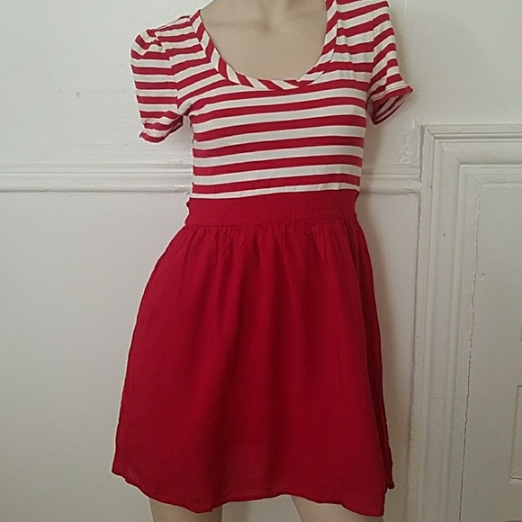 striped dress red and white